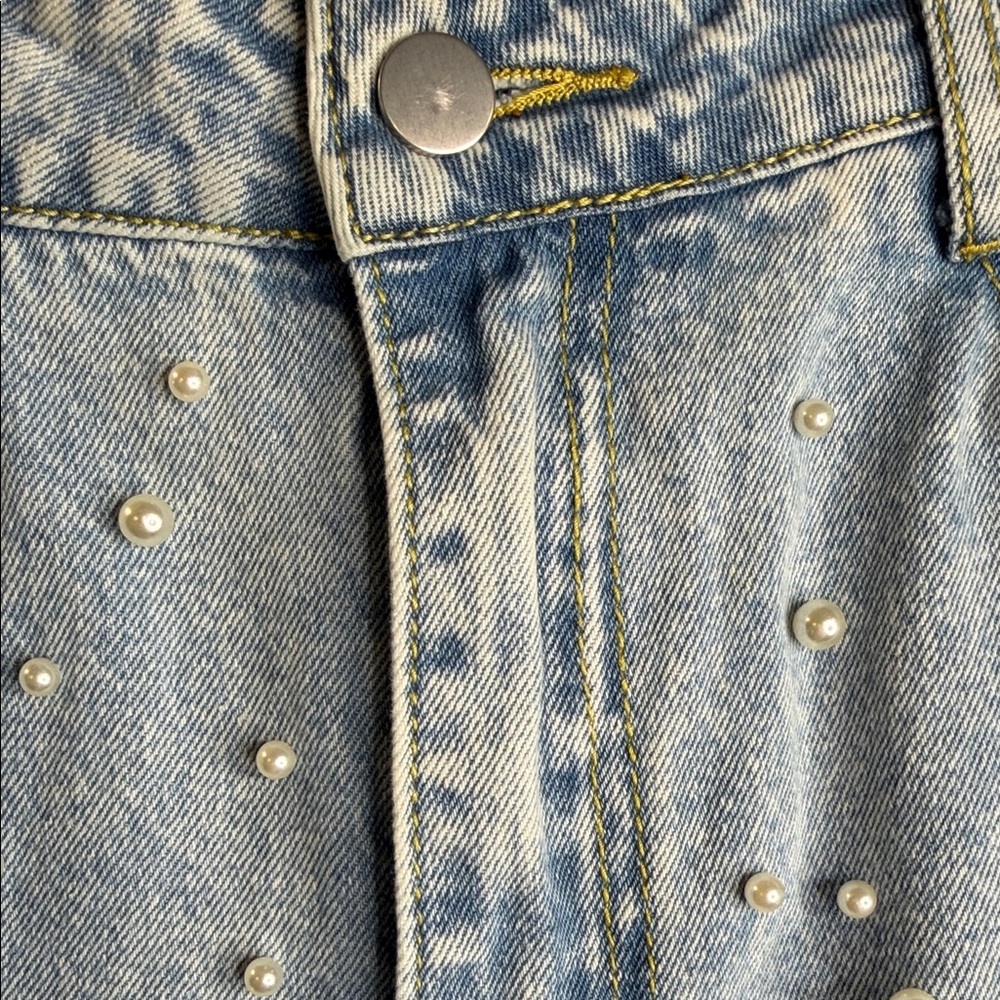 Source Unknown Light Blue Straight Leg Jeans with… - image 7